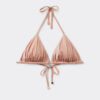 Triangel-Bikinioberteil mit herausnehmbaren Polstern aus glänzendem Satin