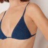 Triangel-Bikinioberteil mit herausnehmbaren Polstern und Crinkle-Wellen-Effekt