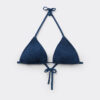 Triangel-Bikinioberteil mit herausnehmbaren Polstern und Crinkle-Wellen-Effekt
