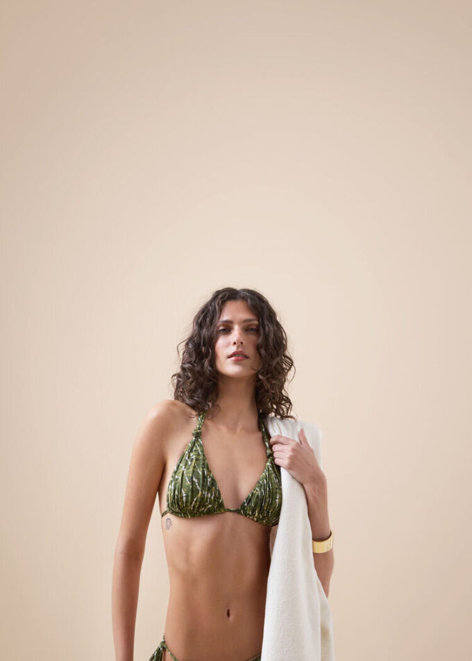 Triangel-Bikinioberteil „Natural Tie-Dye“